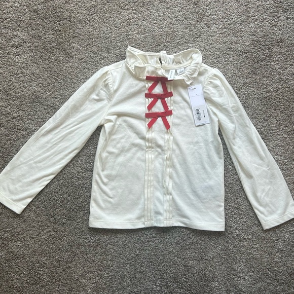 NWT Janie and Jack Ruffle Collar Bow Top, size 3 - Picture 8 of 10